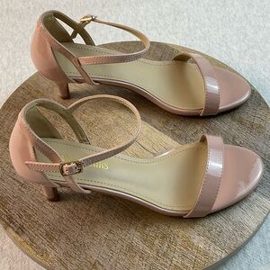 DREAM PAIRS LESII WOMEN’S STILETTOS OPEN TOE PUMP HEELS SIZE: 8 COLOR: ROSE GOLD